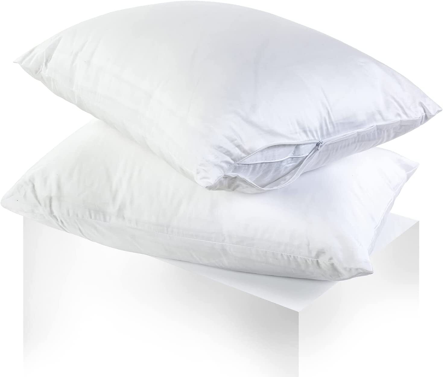 Circles Home Cotton Polyester and Cotton Blend Sateen Zippered Pillow Protectors gallery