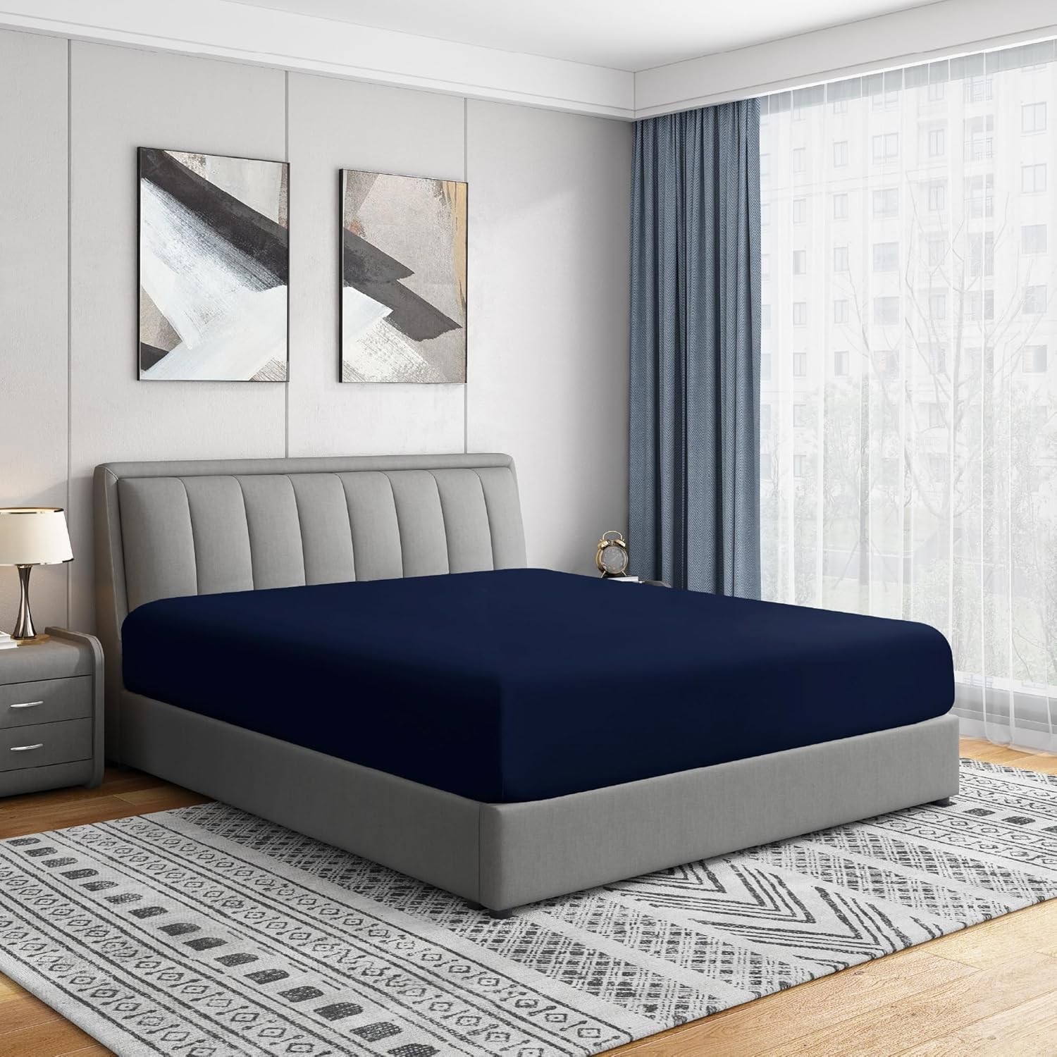 Swift Home Ultra Soft Easy Fit Deep Pocket Wrinkle Resistant Fitted Sheet 14" gallery