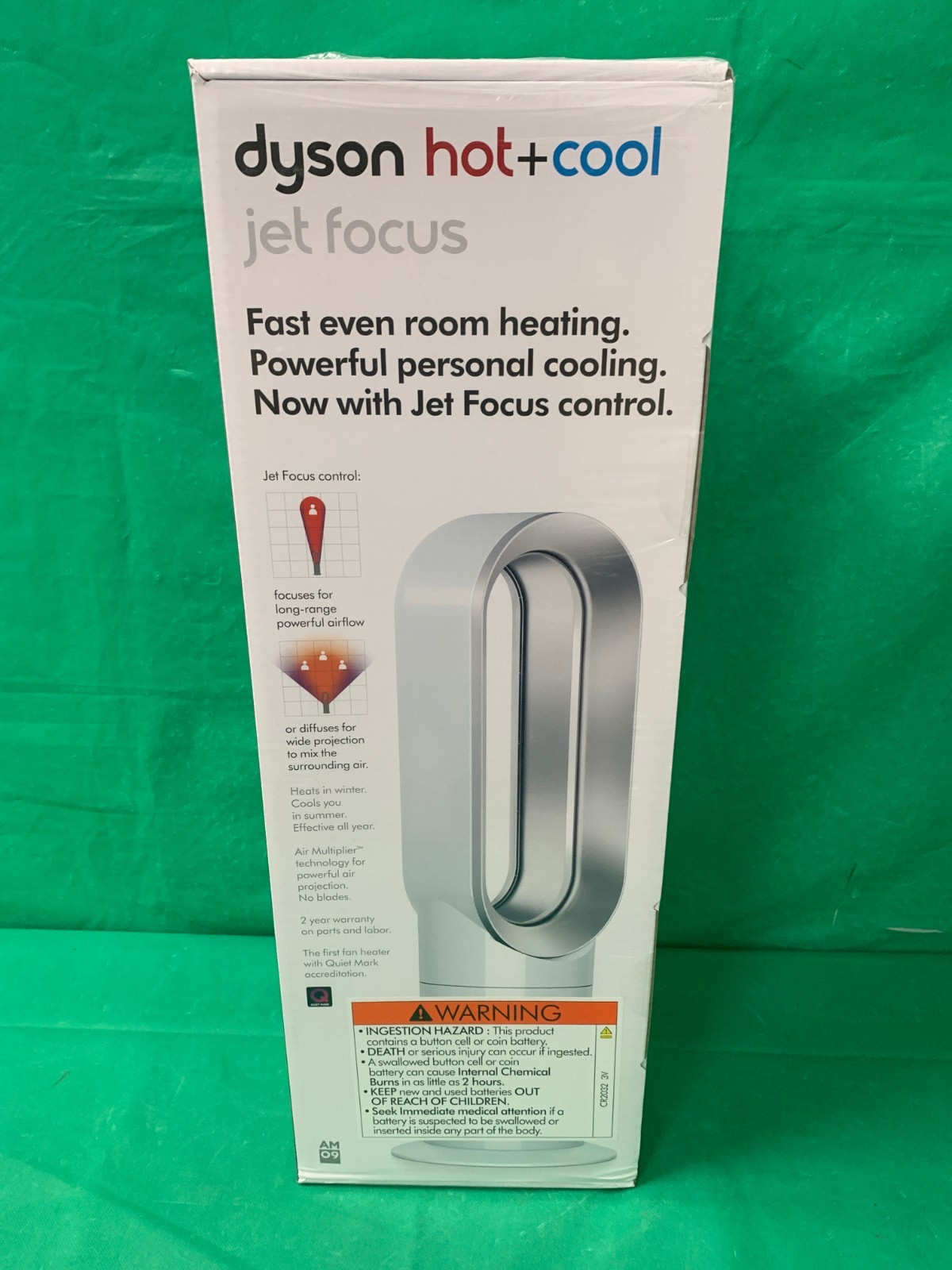 Dyson AM09 Hot+Cool Tower Fan - White/Silver - NEW gallery