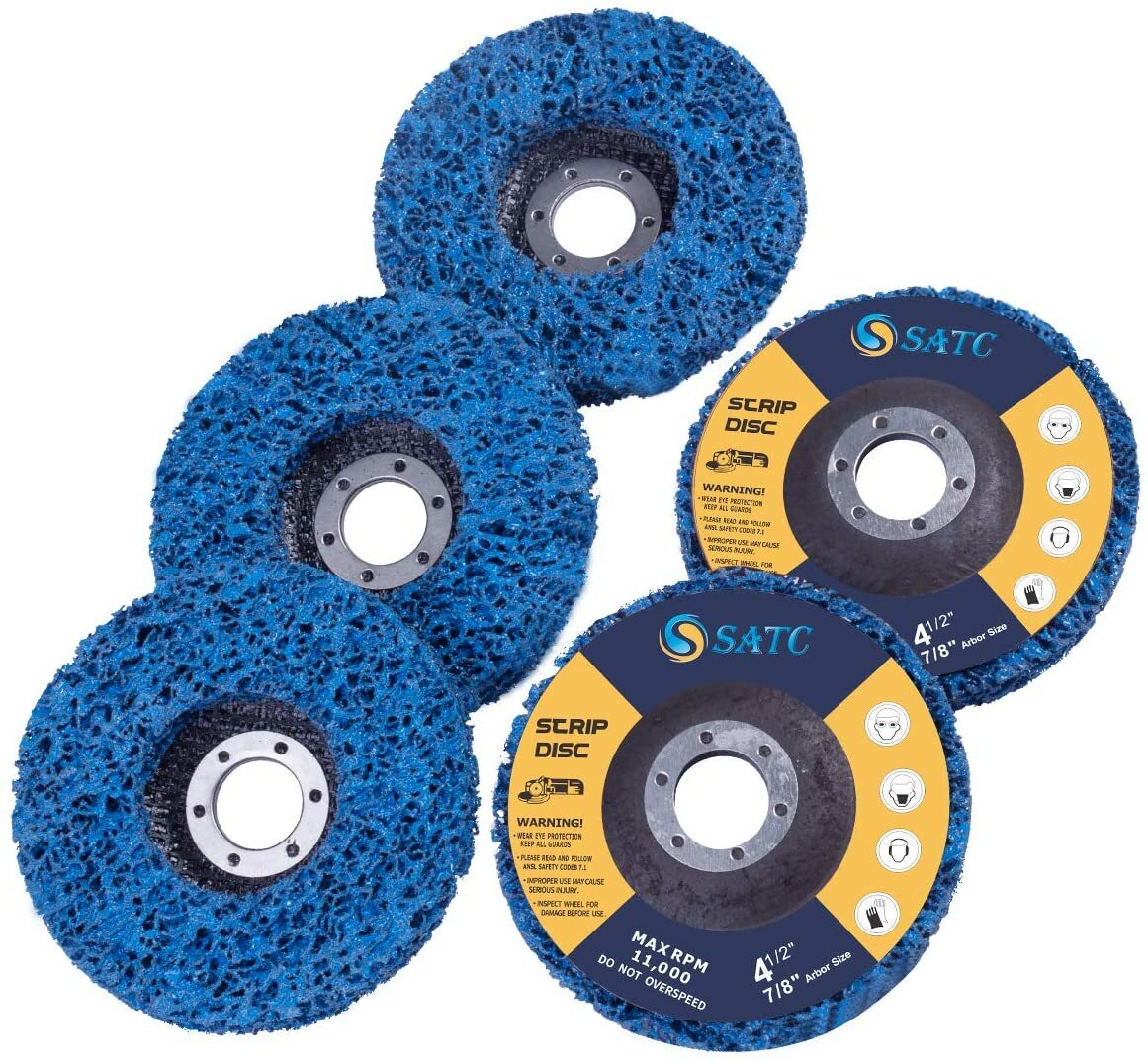 5PCS Stripping Disc 4-1/2"x 7/8" Rust Remover Wheel Remove Paint Blue Strip Disc gallery