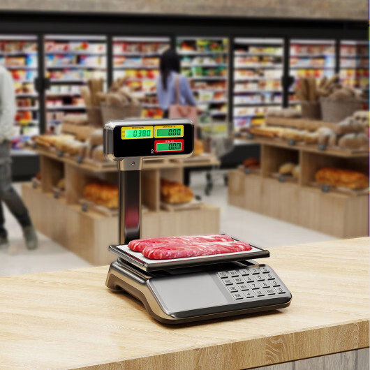 88lb Price Computing Scale with Pole Dual LCD Display Digital Commercial Food Sc gallery
