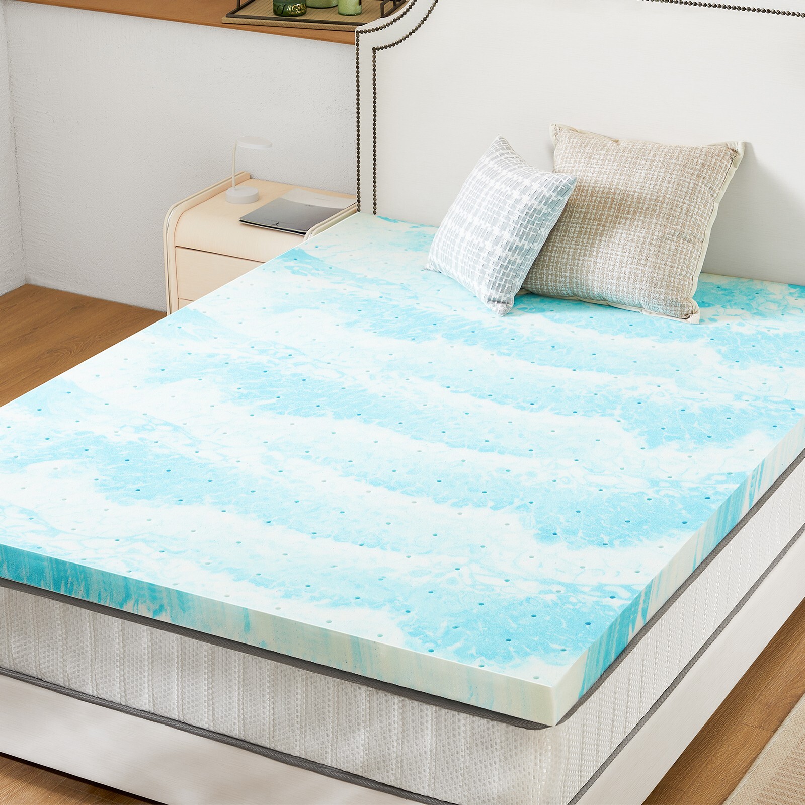 Mattress Topper Cooling Gel Infused Memory Foam Bed Toppers Soft Mattress Pads gallery