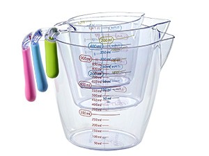 Measuring Cups Set, 3 Pcs Staable Plastic Liquid Measuring Cups with ML gallery