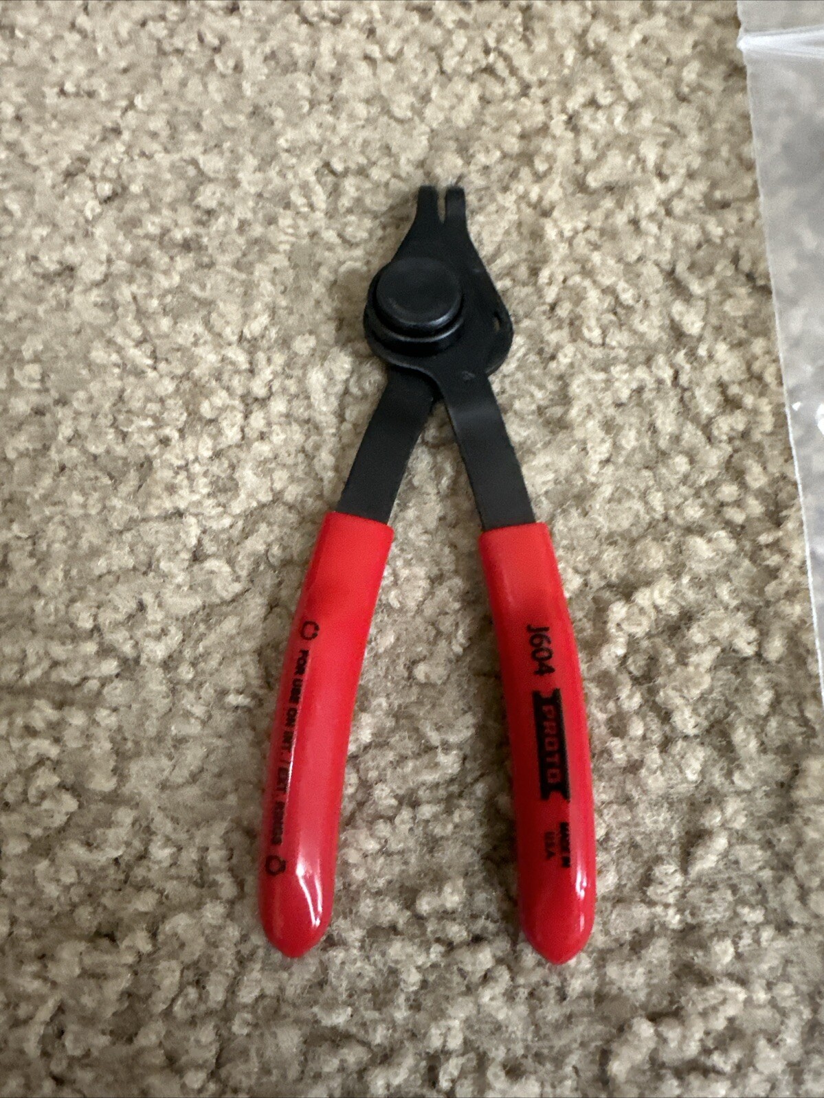 PROTO J604 Retaining Ring Plier,Fixed Tip,5-7/8” Reversible Made In USA gallery