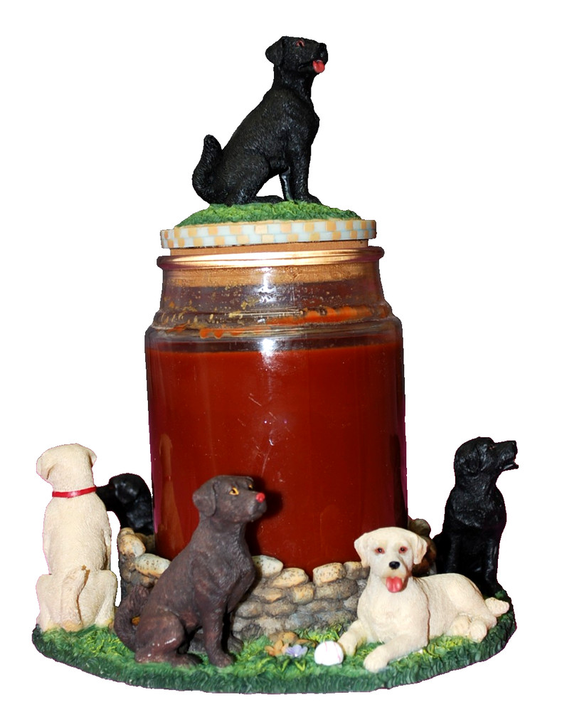 Continental Creations Asst'd Labs Resin Jar Candle Holder with Lid New S4408L