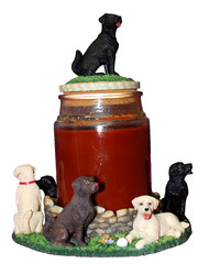 Continental Creations Asst’d Labs Resin Jar Candle Holder with Lid New S4408L