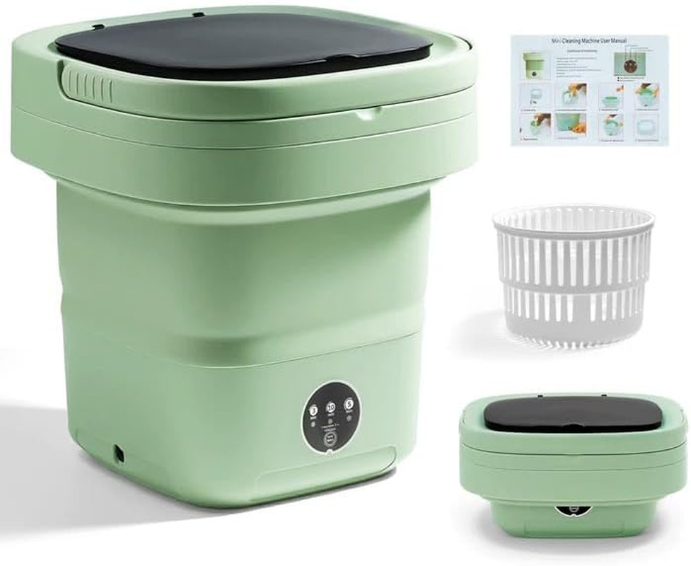 Portable Washing Machine, 16L Upgraded Spin Basket, Foldable Ideal for Apartment gallery