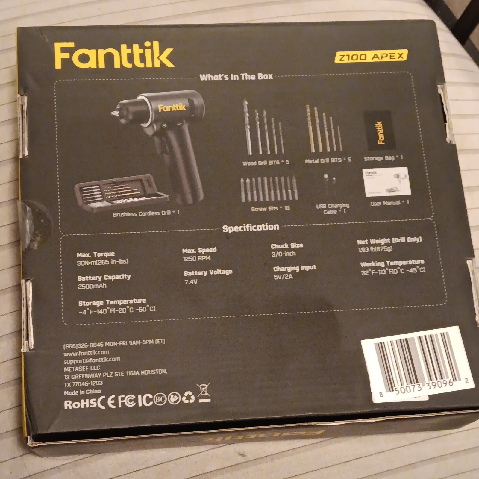 Fanttik Z100 APEX Smart Brushless Cordless Drill 30Nm 1250RPM Set w/ Bits & USB gallery