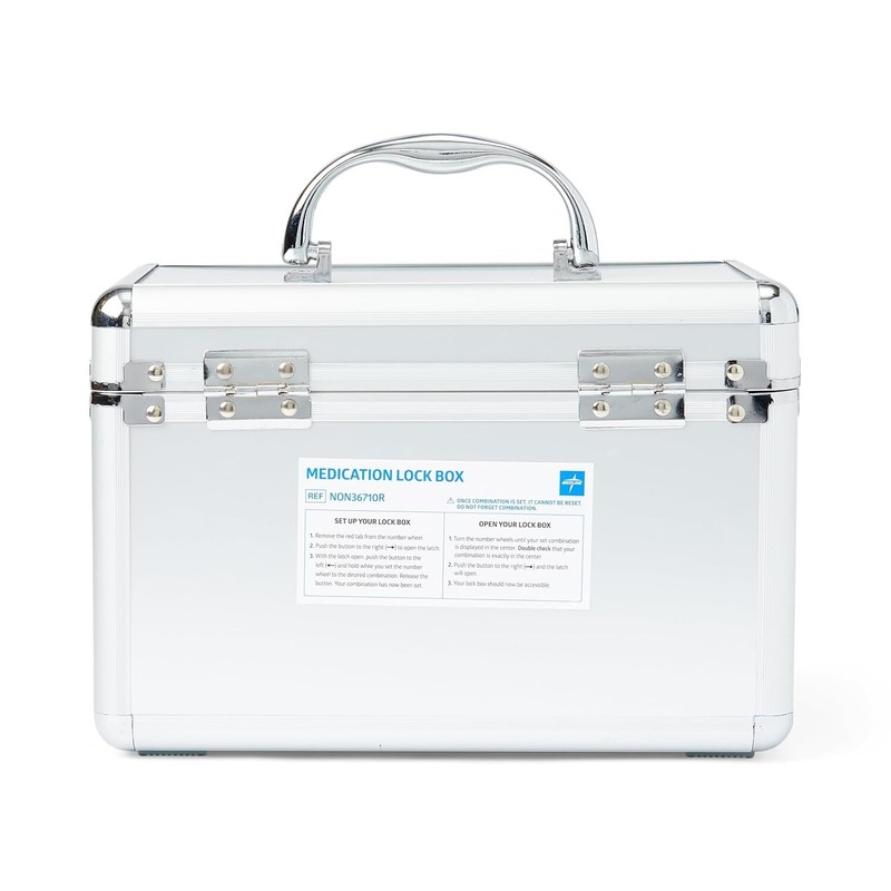 Medline Combination Medication Lock Box Holds Secure/Organized Up to 24 Bottles gallery