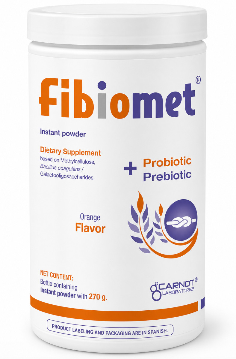 Fibiomet: Digestive Support Powder, Dietary Supplement, Orange Flavor, 270g gallery