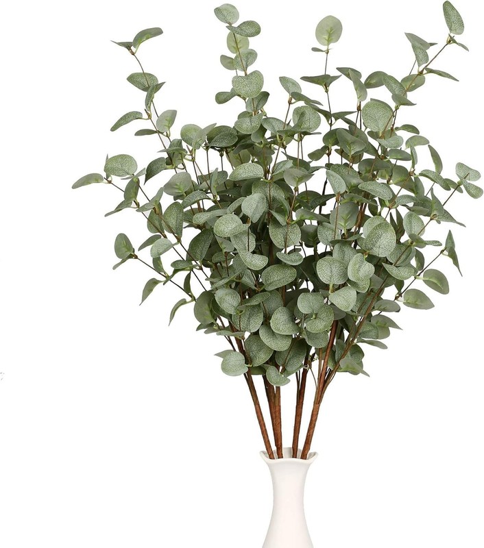 Home Party Wedding Decor Eucalyptus Leaf Spray - 12 Pcs gallery