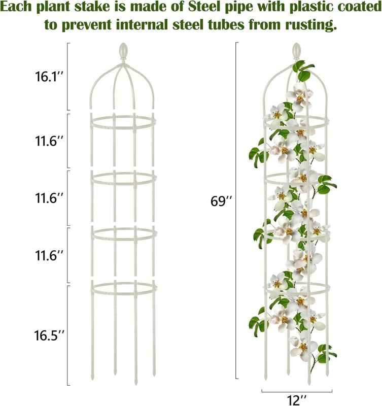 Rustproof Garden Trellis 6ft Adjustable Support for Roses and Climbing Vines gallery