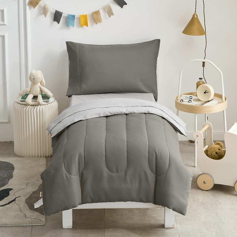 UOZZI BEDDING 4 Pieces Toddler Bedding Set Ultra Soft and Breathable Toddler She gallery