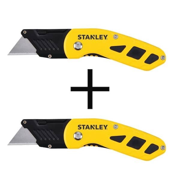 Folding Box Cutter (2-pack) Utility Pocket Knife Blade Work Push Button New gallery