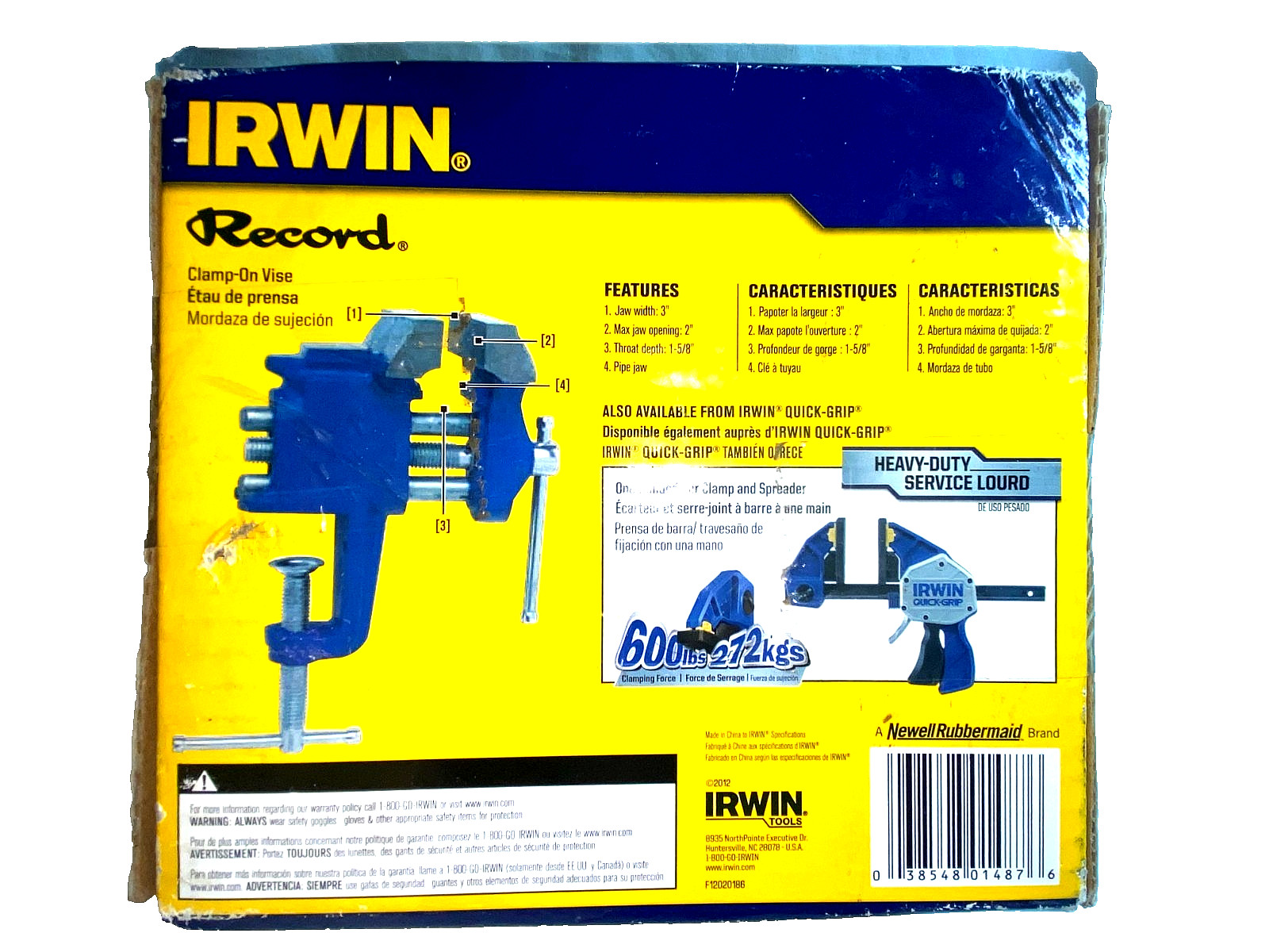 IRWIN Record 3 Inch Vise 3 Inch (7cm) Jaw Width Brand New in Box gallery