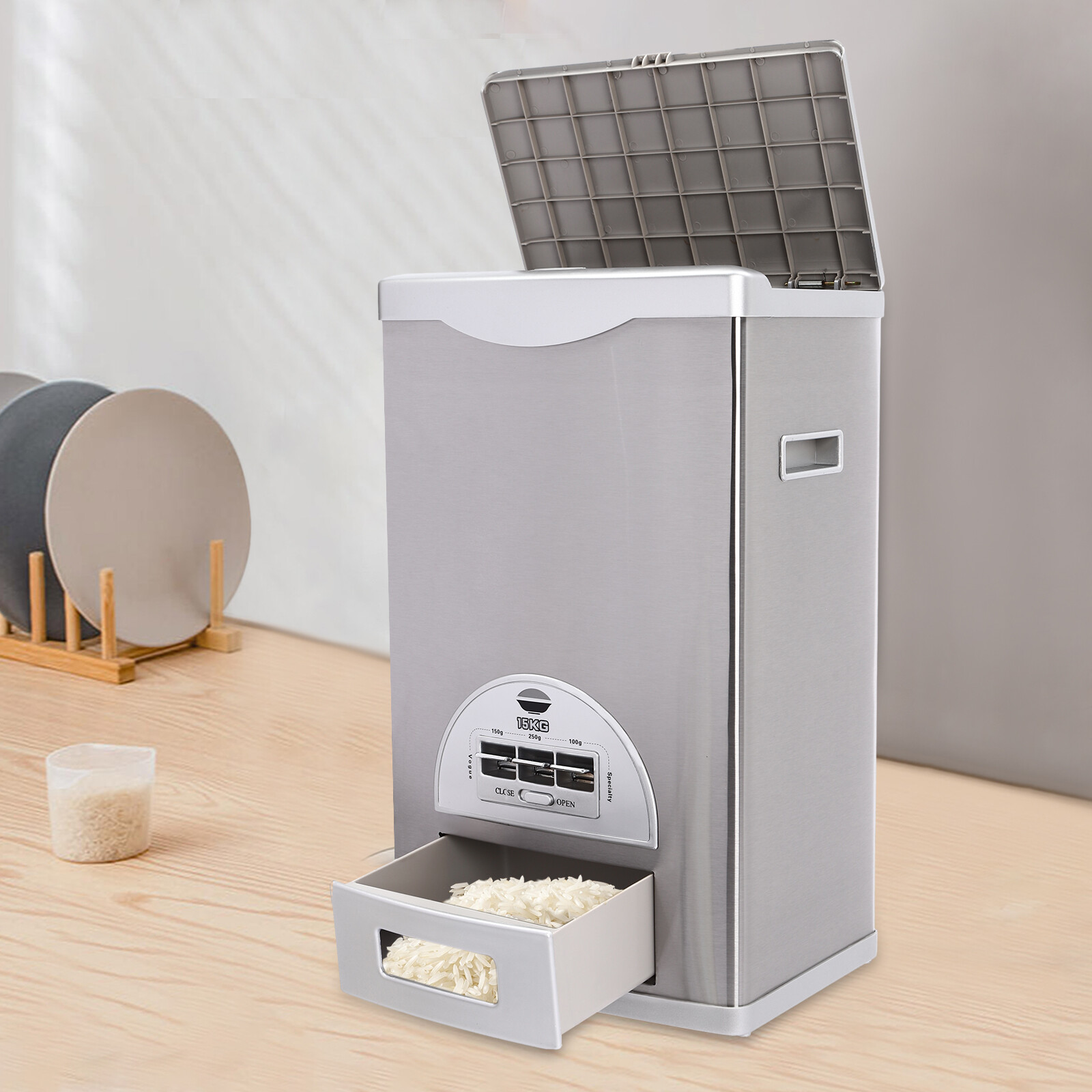 15kg/33Lbs Rice Storage Container Countertop Large Rice Dispenser Container gallery