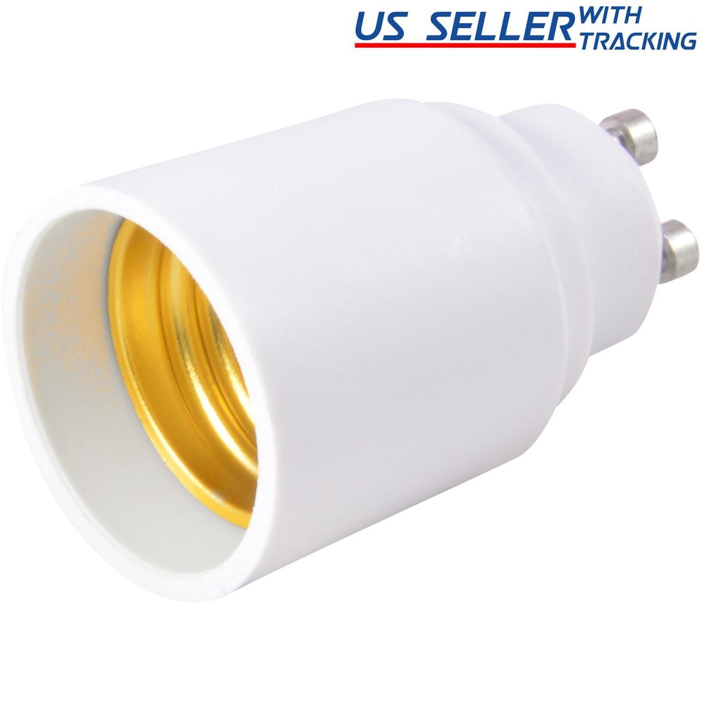 (5-pack) Light Bulb Socket Adapter GU10 GU-10 to Standard US E26 Medium Base 5X