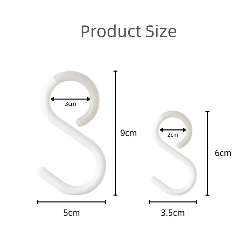 Mt.Jun 6-Pack Secure & Quiet Plastic S Large (3.5inch), White - 6 Count gallery