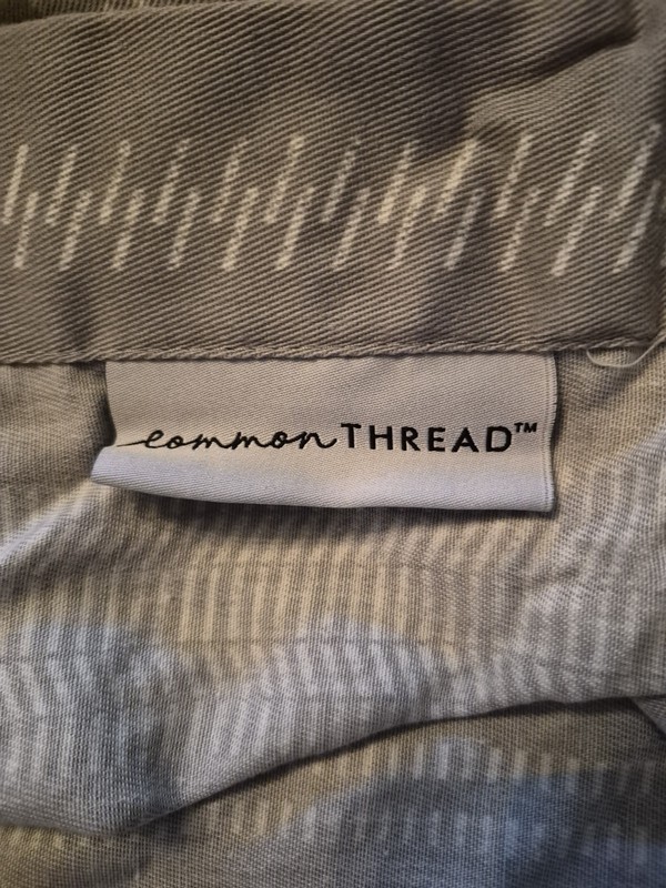 COMMON THREAD Gray Polyester/Cotton Shower Curtain gallery