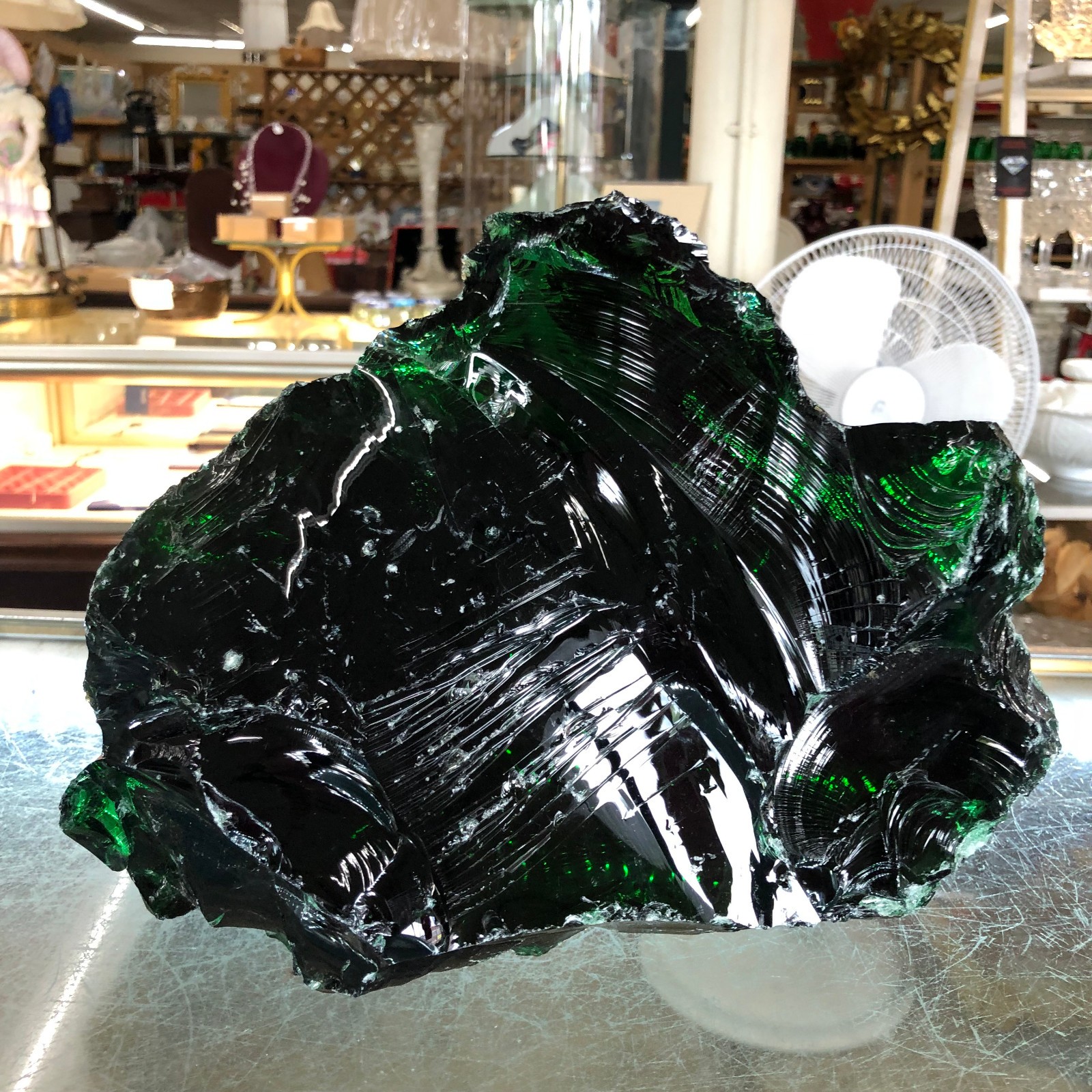 Emerald Green 11.5# Slag Glass Cullet Sorcerer Stone Landscaping Aquarium Garden gallery
