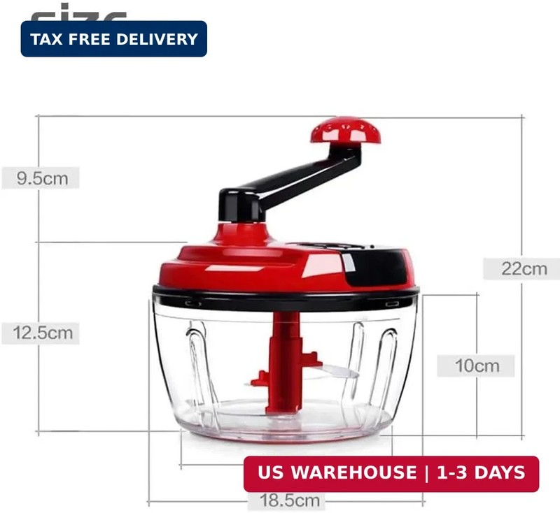 Multi-Functional Manual Food Processor,8 Cup Hand-powered Crank Chopper,Mincer B gallery