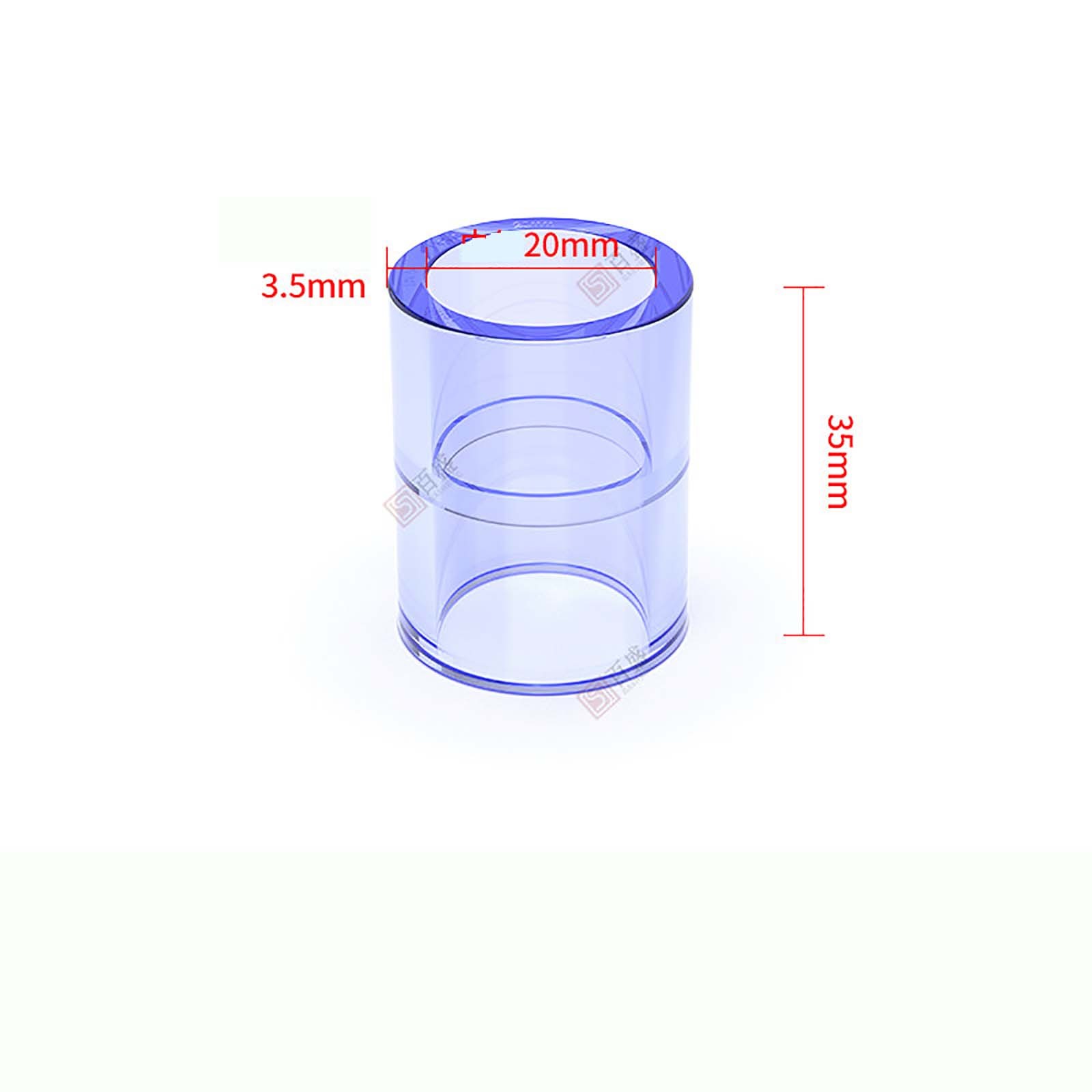 PVC Direct Pipe Fitting Straight Joint Water Pipe Socket Coupling 20~110mm Clear gallery