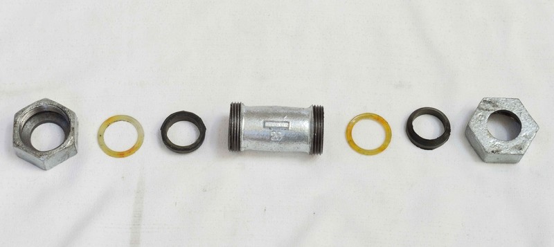 (25) Coupling Compression Repair, Dresser Galvanized Steampunk fitting.NEW. NOS gallery