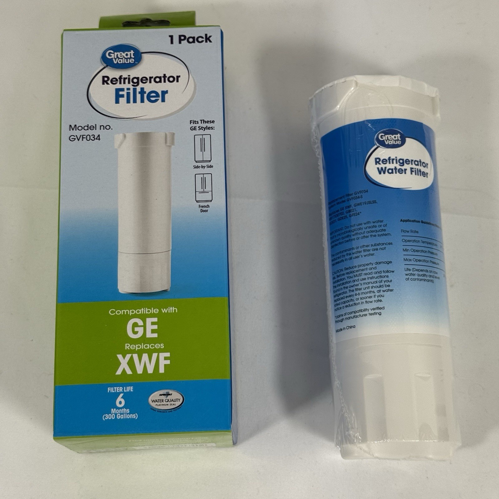 Great Value Refrigerator Water Filter GVF034 Replaces GE XWF BOX1 gallery