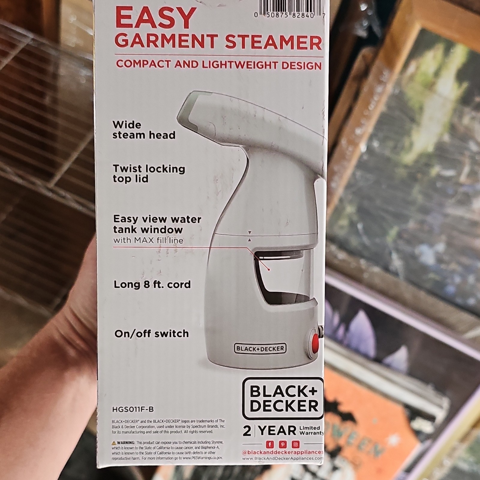 BLACK+DECKER Handheld Garment Steamer HGS011F-B Quick Heat Up Powerful Steam gallery