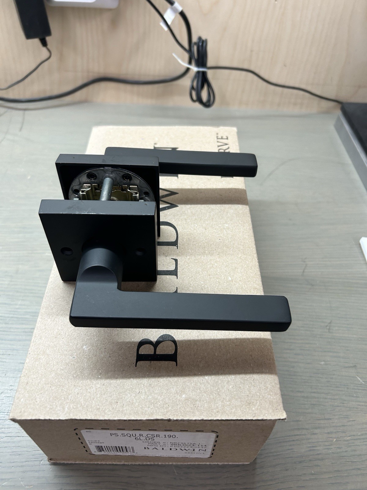Baldwin Reserve Passage Lever Set In Black #PS.SQU.R.CSR.190. New In Opened Box gallery