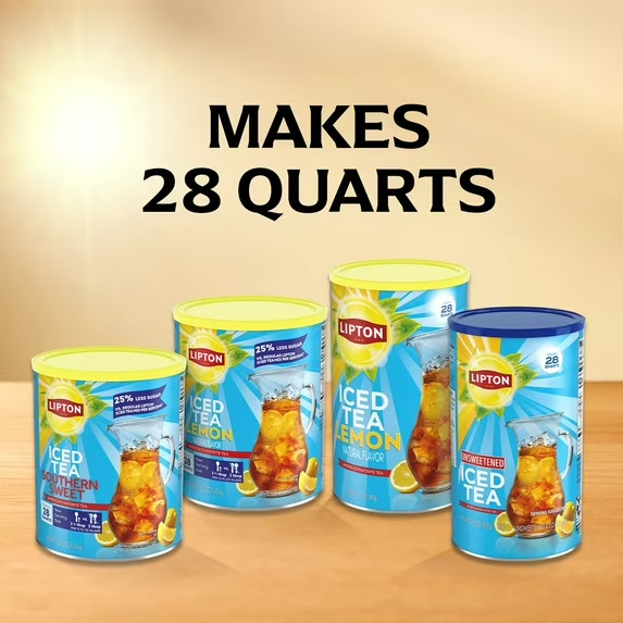 Lipton Unsweetened Black Tea Iced Tea Mix, 28 Quarts (Pack of 1) FREE FAST SHIP gallery