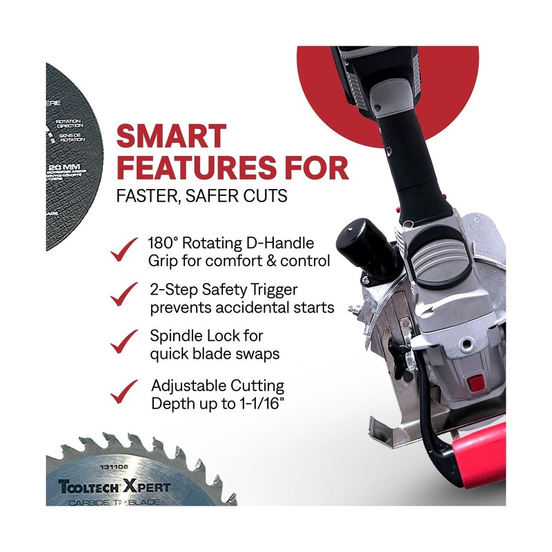ToolTech 20V Cordless Undercut Saw Kit, 8000 RPM Jamb Saw With 4.0mAh Battery... gallery