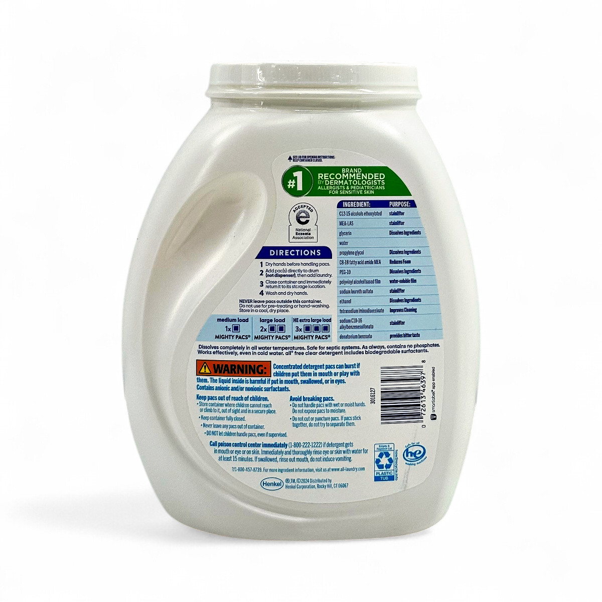 All Free Clear Mighty Pacs The Original 4 in 1 Laundry Detergent - 120 Pacs gallery