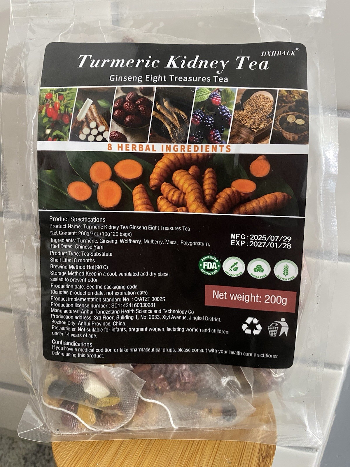 Ginseng-infused Eight Treasure Tea Kidney Ginseng Wolfberry More! 200gm 2027 USA gallery