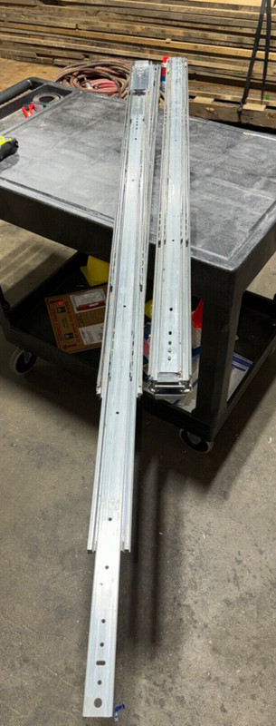 2 Drawer slides, Full Extension, 60 Inch, Heavy Duty, 500 Pounds Capacity, Zinc gallery