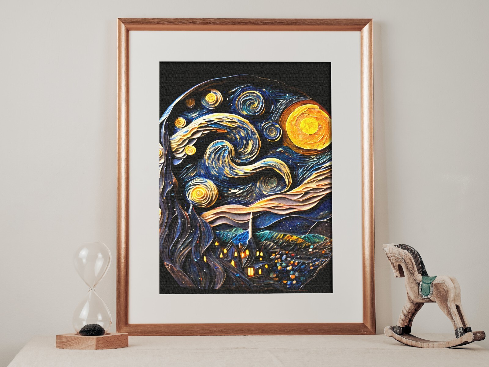 The Starry Night - Van Gogh - Wall Decor - Polymer Clay Art - DIGITAL POSTER ✅ gallery
