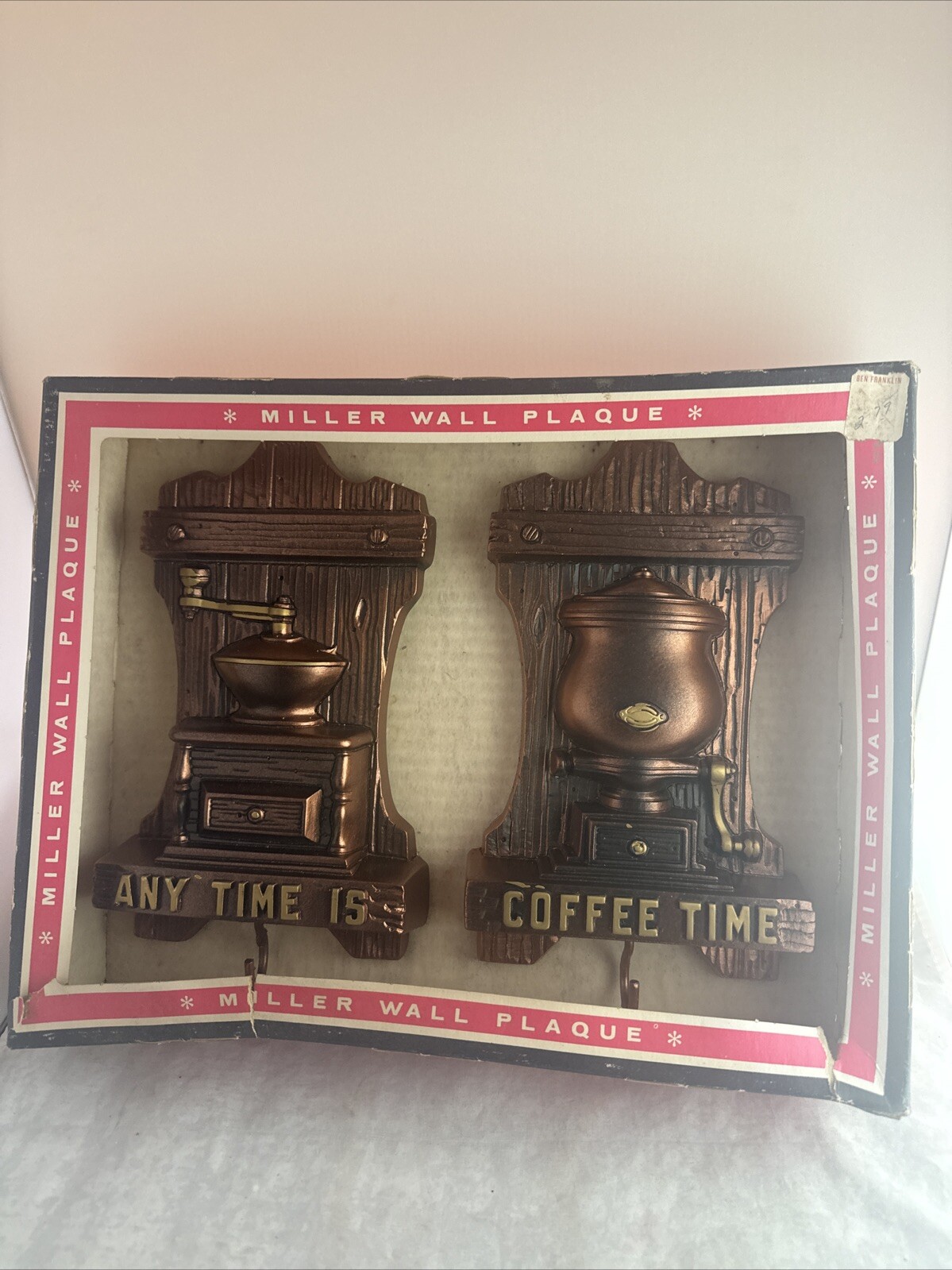 Any Time is Coffee Time 9” Bronze Colored Vintage coffee Wall Cup Holders New gallery