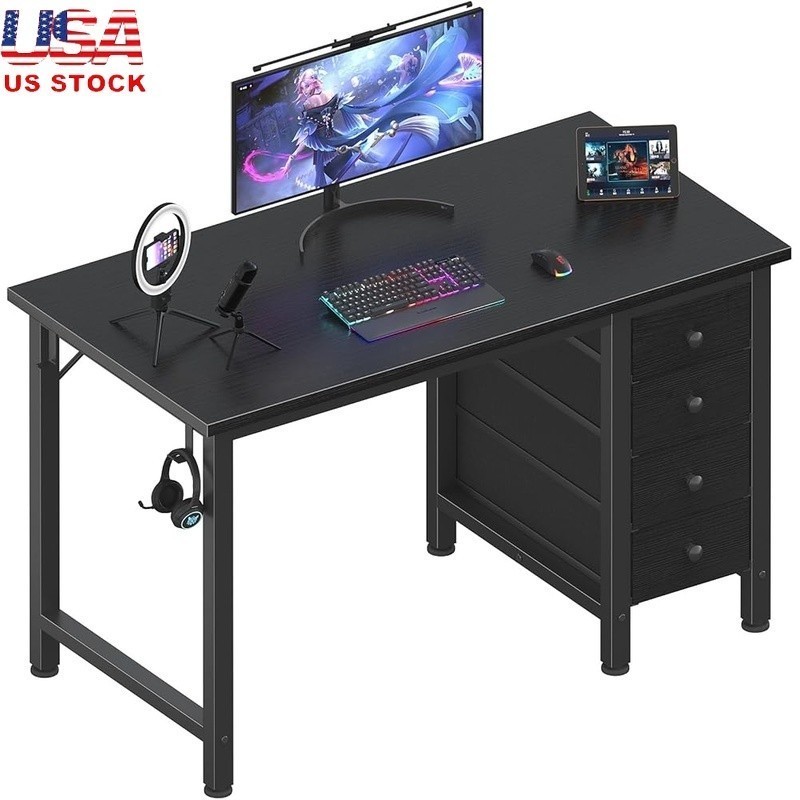Compact Computer Desk Home Office Study Writing Workstations Easy Assembly New gallery