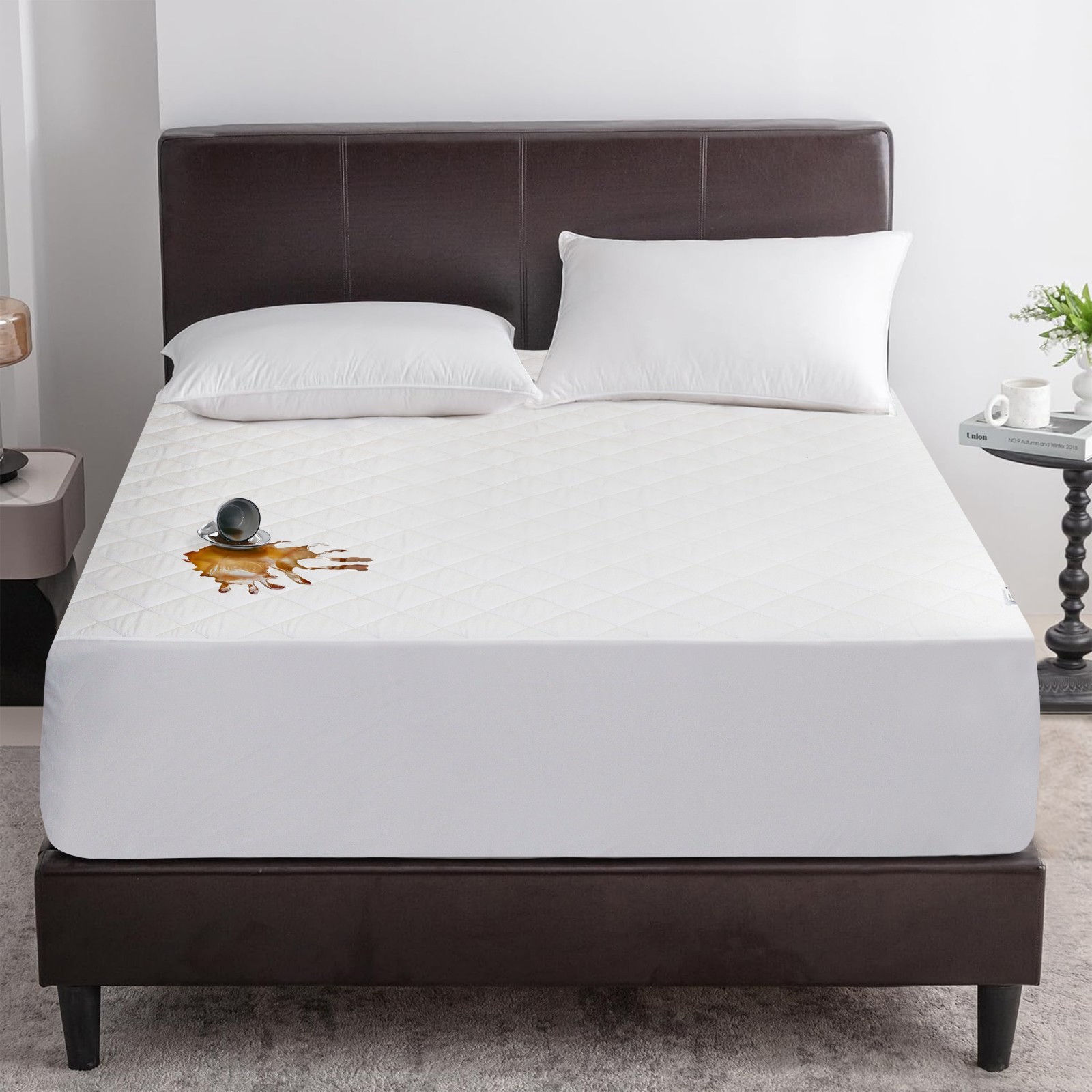 100% Waterproof Mattress Protector Mattress Pad Quilted Mattress Cover USA Sizes gallery