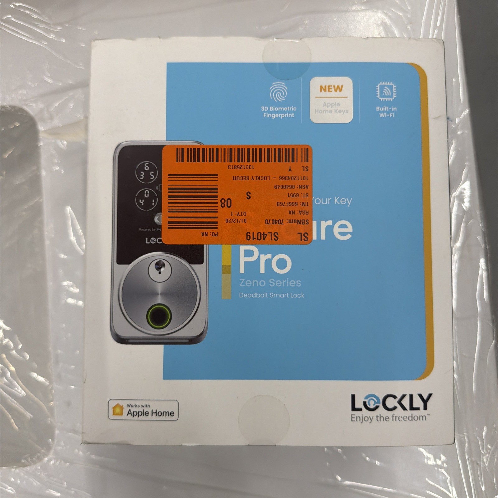 Lockly Secure Pro Zeno Smart Deadbolt WiFi Fingerprint Apple Home Satin Nickel gallery
