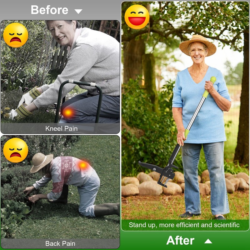 39in Weed Puller Tool 4-Claw Manual Weeding - Lawn Yard Garden ergonomic design gallery