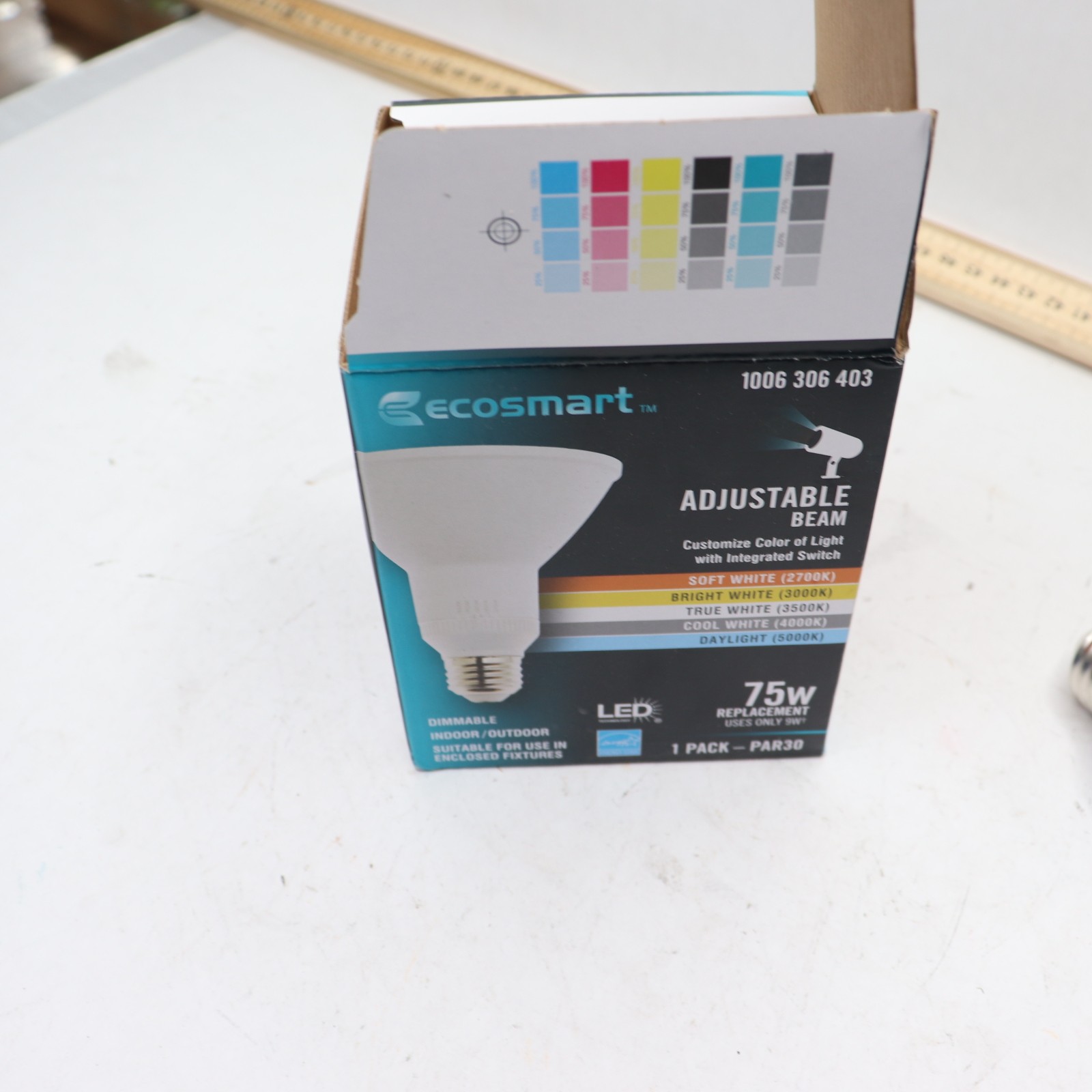 EcoSmart LED Floodlight/Spotlight Bulb Dimmable White PAR30 75W Eqv gallery