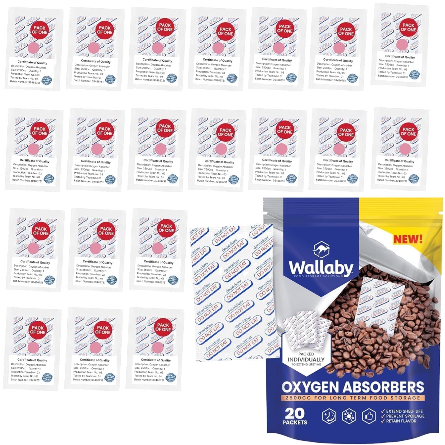 Long Term Food Storage Pack - 2500cc Oxygen Absorbers gallery