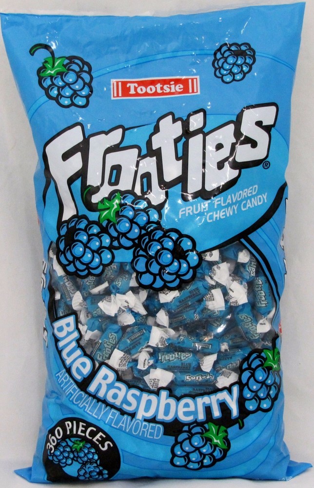 Frooties Blue Raspberry Candy 360 Count Bag Tootsie Bulk Candies Fruity 2.42 LBS