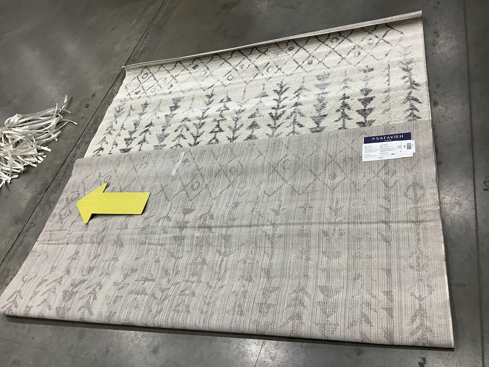 IVORY / GREY 6'-0" x 9'-0" Back Stain Rug, Reduced Price 1172681846 TUL262A-6 gallery