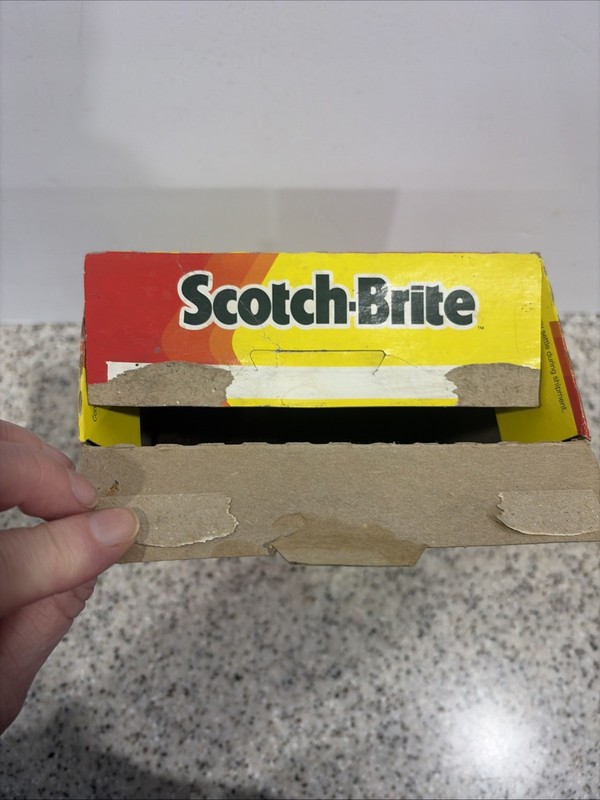 Vintage 3M Scotch-Brite Never Rust Wool Soap Pads 1993 Box of 14 soap pads gallery