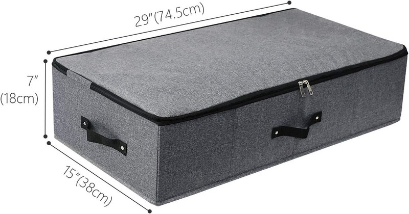 Foldable Under Bed Storage Bins, 2-Pack Organizers for Clothes & Quilts gallery