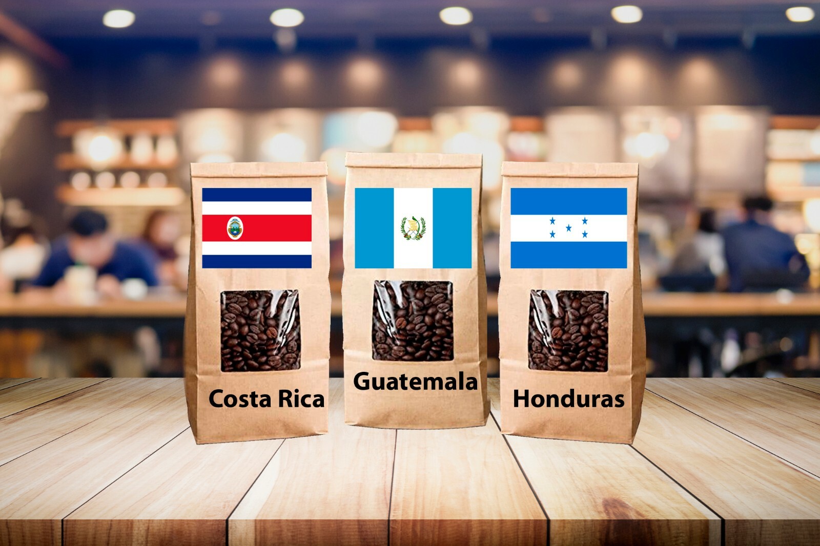 3 LB CENTRAL AMERICA SAMPLE PACK COSTA RICA GUATEMALA HONDURAS ROASTED COFFEE gallery
