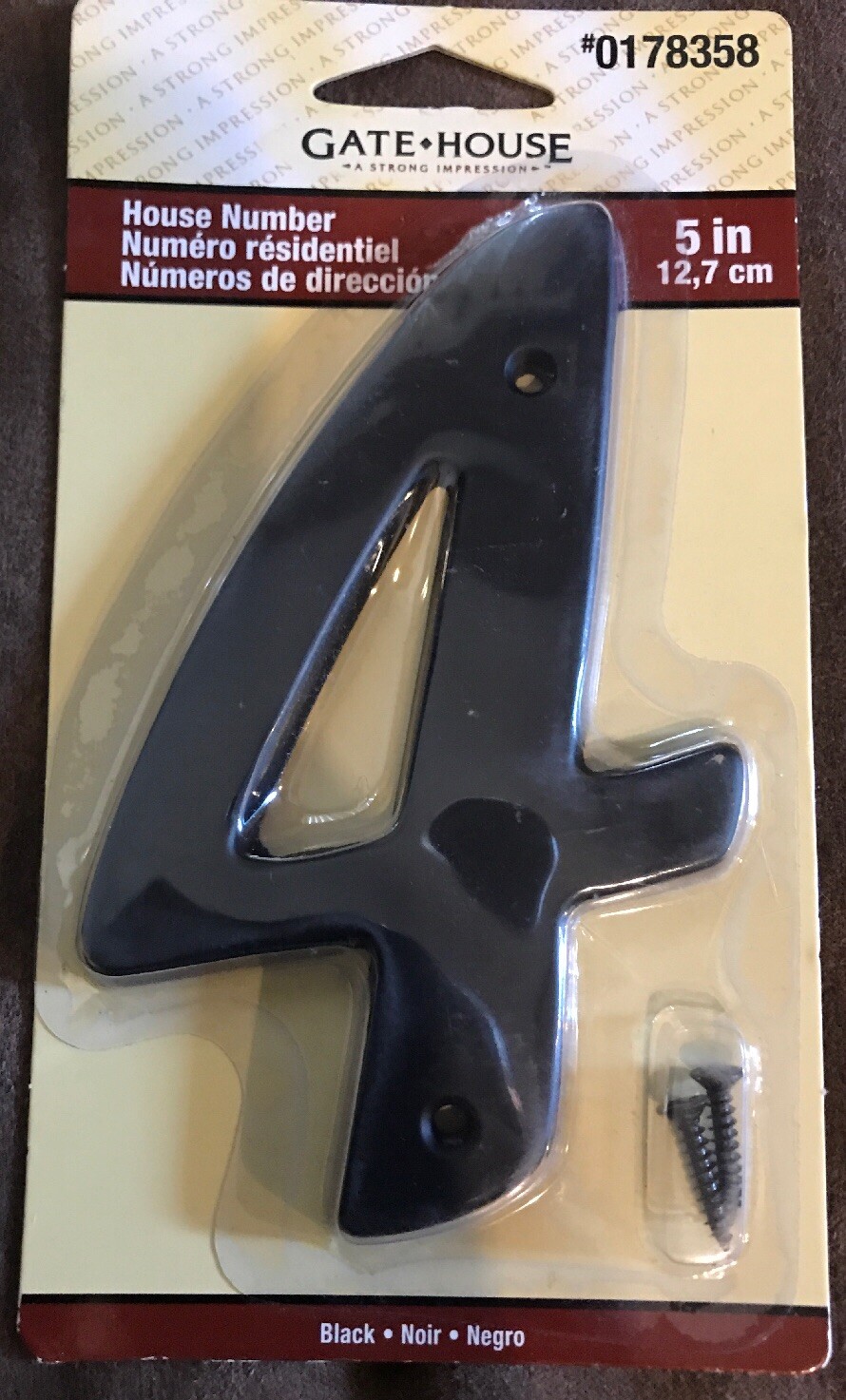 Gate House Numbers 4 Black # 0178358 5 In 12,7 CM gallery