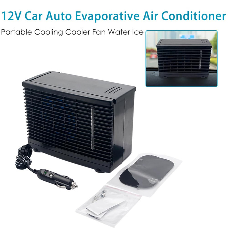 12V Car Air Condition Portable Dashboard AC Car Cooling Fan Blow Cold Air with C gallery
